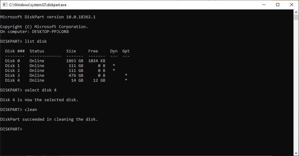 Comment formater des partitions sur votre clé USB?