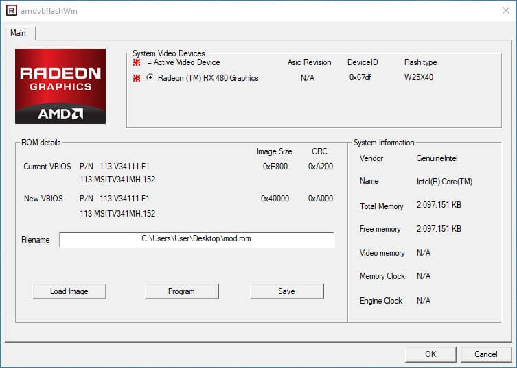 How to flash BIOS on AMD Radeon RX 400/500 for Ethereum mining