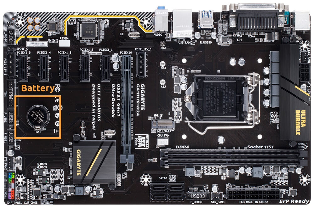 How to reset motherboard BIOS to default settings?